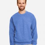 Gildan_18000_Heather_Deep_Royal_Front_High_Model