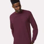 Gildan_2400_Maroon_Front_High_Model