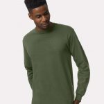 Gildan_2400_Military_Green_Front_High_Model
