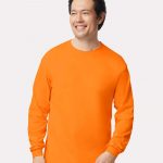 Gildan_2400_Safety_Orange_Front_High_Model